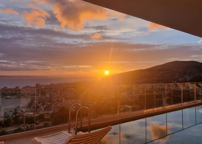 Отель Sunset Shoreline - Sea View - Free Private Parking - Pool Саранда
